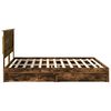 vidaXL Lit de Rangement Ch&ecirc;ne fum&eacute; 180 x 200 cm Bois d'ing&eacute;nierie
