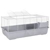 vidaXL Cage pour petits animaux gris 100x53x46 cm PP et métal
