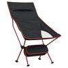 vidaXL Chaise de camping pliables lot de 2 noir tissu oxford aluminium