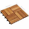 vidaXL Carreaux de terrasse 30x30 cm 10 pcs Acacia
