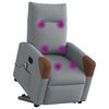 vidaXL Fauteuil de massage inclinable Gris clair Tissu