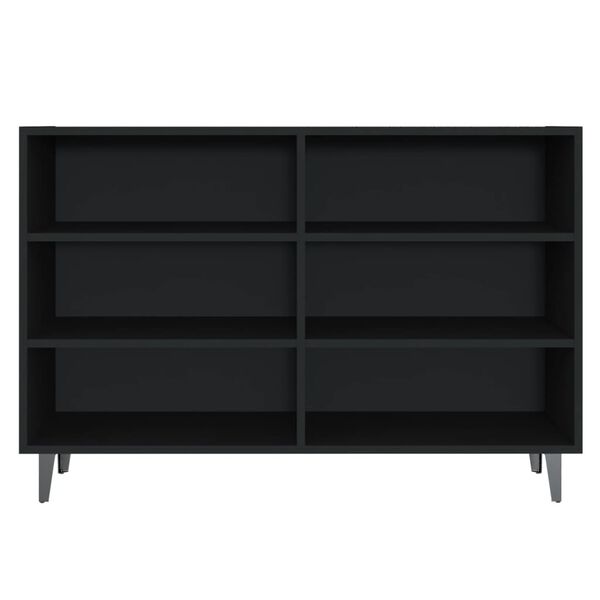 vidaXL Buffet noir 103,5x35x70 cm bois d'ing&eacute;nierie
