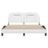 vidaXL Cadre de lit Viana sans matelas blanc 160x200 cm similicuir