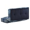 vidaXL Pouf carr&eacute; 100x100x20 cm Patchwork en denim