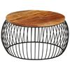 vidaXL Table basse Ø68 cm Bois de récupération solide