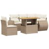 vidaXL Salon de jardin avec coussins 6 pcs beige r&eacute;sine tress&eacute;e
