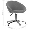 vidaXL Chaises pivotantes &agrave; manger lot de 2 gris clair tissu