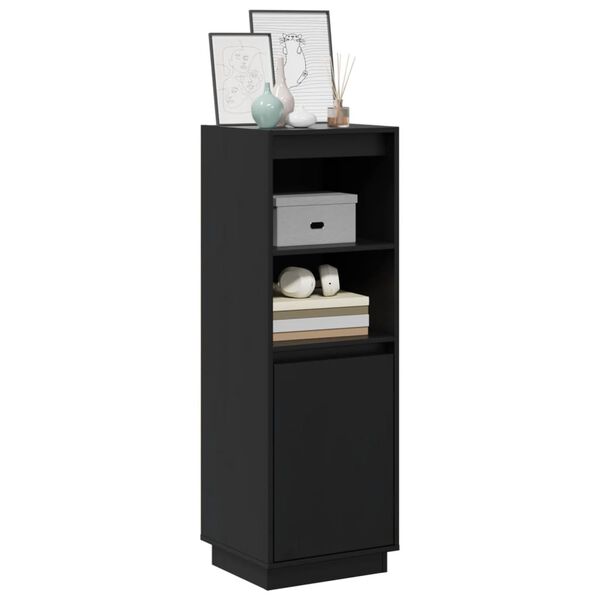 vidaXL Buffet haut Noir 37x34x110 cm Bois massif de pin