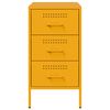 vidaXL Tables de chevet 2 pcs jaune moutarde 36x39x68 cm acier