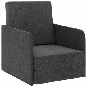 vidaXL Fauteuil convertible gris fonc&eacute; tissu