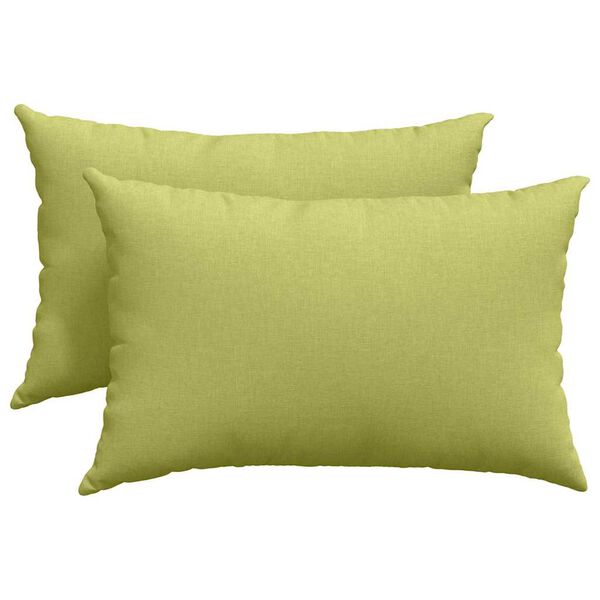 vidaXL Coussins de canap&eacute; 2 pcs Vert clair 60 x 40 cm tissu