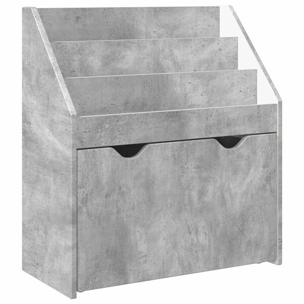 vidaXL Biblioth&egrave;que pour enfants Gris b&eacute;ton 60 x 29,5 x 69 cm