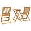 vidaXL Ensemble bistro de jardin 3 pcs Marron Bois d'Acacia Massif