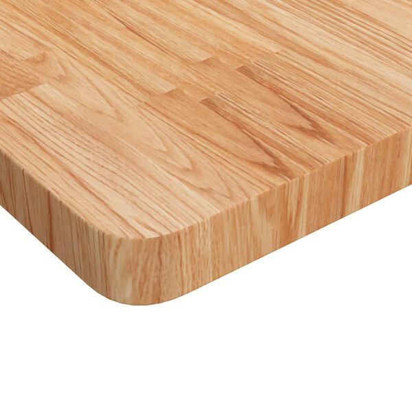 vidaXL Dessus de table carr&eacute; Marron clair 50x50x4 cm Bois ch&ecirc;ne trait&eacute;