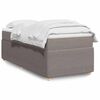 vidaXL Sommier &agrave; lattes de lit avec matelas Taupe 100x200 cm Tissu