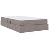 vidaXL Lit avec rangement et matelas Taupe 120 x 190 cm Polyester