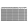 vidaXL Abri de jardin gris clair 191 x 385 x 198 cm en acier galvanis&eacute;