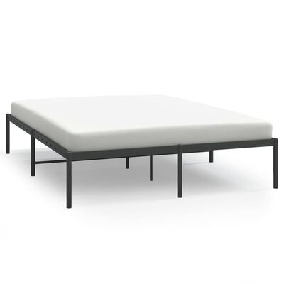 vidaXL Cadre de lit métal sans matelas noir 140x200 cm