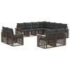 vidaXL Ensemble de canap&eacute; de jardin 11 pc 11 place Gris et Gris fonc&eacute;