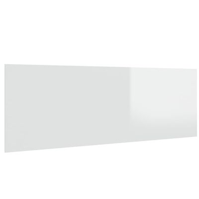 vidaXL Tête lit murale Blanc brillant 240x1,5x80 cm Bois d'ingénierie