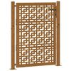 vidaXL Portail de jardin 100x125 cm en acier patin&eacute; avec croix
