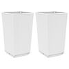vidaXL Jardini&egrave;res 2 pcs blanc 32,5x32,5x57 cm polypropyl&egrave;ne