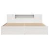 vidaXL Cadre de lit sans matelas blanc 200x200 cm bois massif de pin