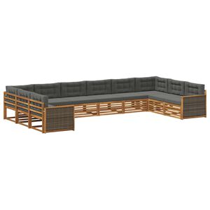 vidaXL Ensembles de canap&eacute;s 10 pc Bois d'Acacia Massif