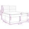 vidaXL Sommier &agrave; lattes de lit avec matelas Cr&egrave;me 180x200 cm Tissu