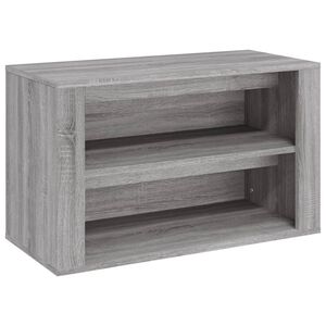 vidaXL &Eacute;tag&egrave;re &agrave; chaussures Sonoma gris 75x35x45 cm Bois d'ing&eacute;nierie