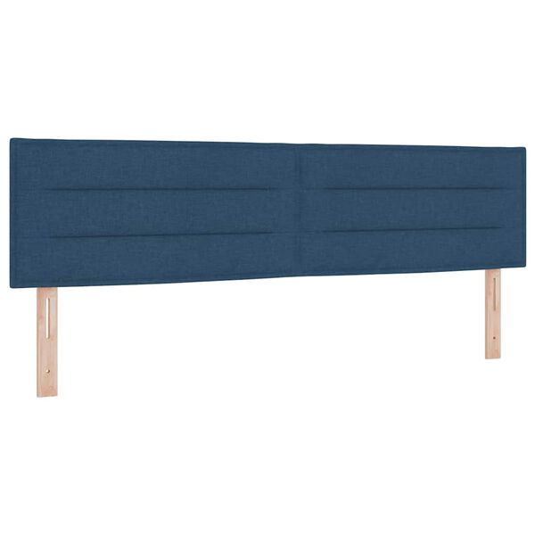 vidaXL T&ecirc;te de lit avec t&ecirc;te de lit Bleu 180 cm Cuir synth&eacute;tique