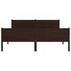 vidaXL Cadre de lit sans matelas pin massif marron fonc&eacute; 120x200 cm