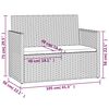 vidaXL Banc de jardin avec coussins Gris 105 cm Résine tressée