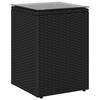 vidaXL Table d'appoint Noir 35 x 35 x 50 cm polyrotin