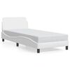 vidaXL Cadre de lit Dover blanc 90x190 cm similicuir