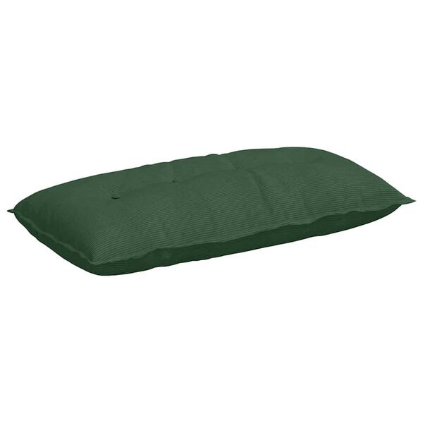 vidaXL Coussin de Dos Vert Jungle 100 x 50 cm Tissu en velours c&ocirc;tel&eacute;