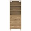 vidaXL Haut Armoire avec tiroir Ch&ecirc;ne artisanal 69,5 x 32,5 x 180 cm