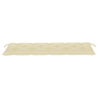 vidaXL Banc de jardin empilable et coussin 159 cm Bois de teck massif