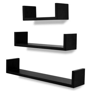 vidaXL &Eacute;tag&egrave;res murales 6 pcs Noir