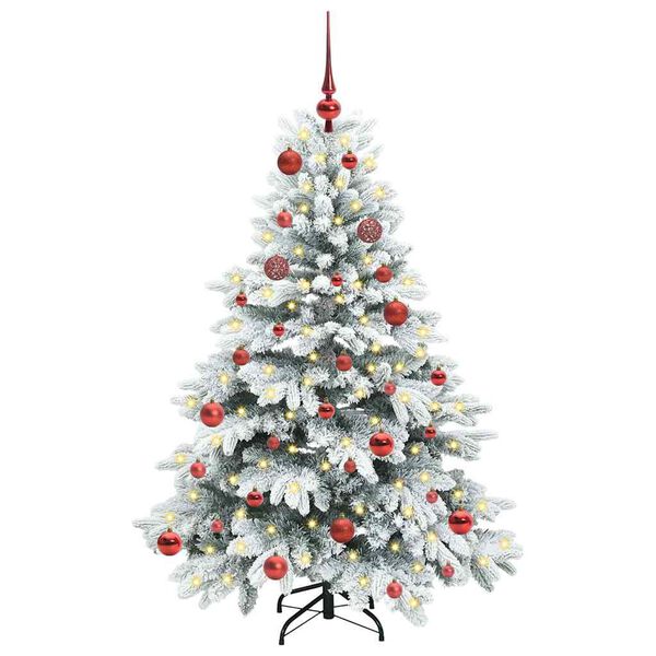 vidaXL Sapin de No&euml;l artificiel avec 150 LED Blanc 150 cm PE et PVC