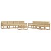 vidaXL Ensemble de canap&eacute;s d'ext&eacute;rieur 9 pc Blanc et Beige Polyester
