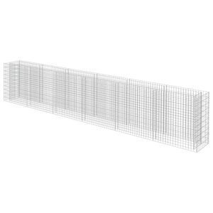 vidaXL Lit sur&eacute;lev&eacute; &agrave; gabion Acier galvanis&eacute; 540x50x100 cm
