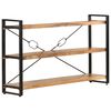 vidaXL Biblioth&egrave;que &agrave; 3 niveaux 140x30x80 cm Bois d'acacia massif