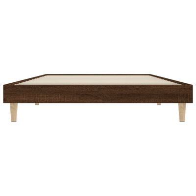 vidaXL Cadre de lit chêne marron 90x200 cm bois d'ingénierie