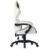 vidaXL Fauteuil de jeux vidéo Blanc Similicuir