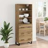 vidaXL Haut Armoire avec tiroir Ch&ecirc;ne artisanal 69,5 x 34 x 180 cm