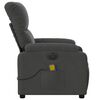 vidaXL Fauteuil inclinable de massage électrique gris foncé