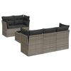 vidaXL Salon de jardin 6 pcs avec coussins gris résine tressée