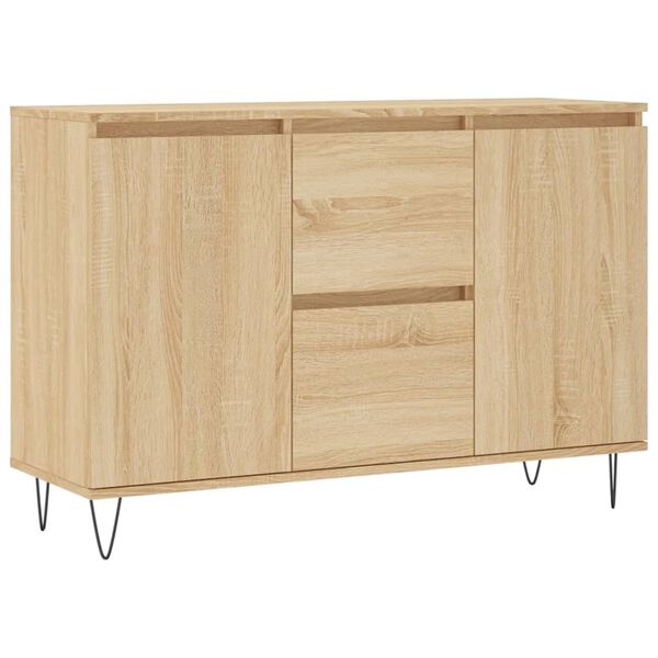 vidaXL Buffet ch&ecirc;ne sonoma 101,5x35x70 cm bois d'ing&eacute;nierie