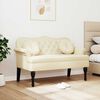 vidaXL Banc Chesterfield Cr&egrave;me 120,5 x 65 x 75 cm Simili cuir